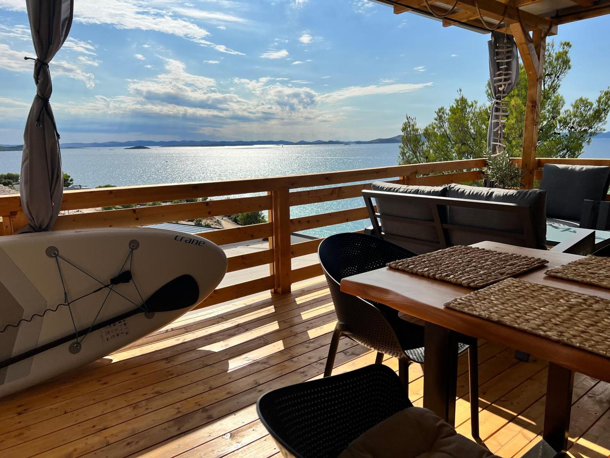 D-View Premium Mobile Home - Panoramic Seaview - 150 M From Beach, Free Parking Drage Zewnętrze zdjęcie