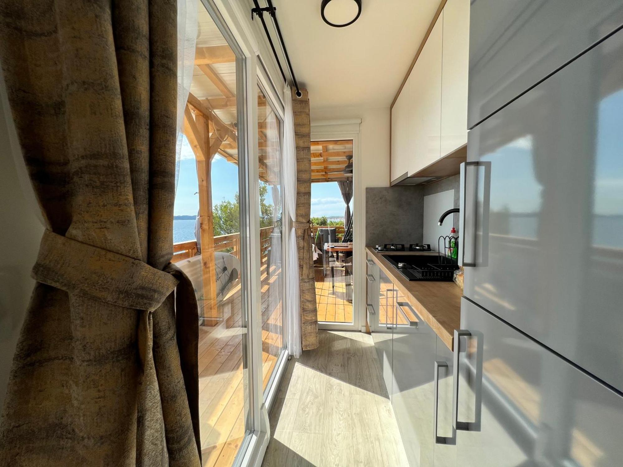 D-View Premium Mobile Home - Panoramic Seaview - 150 M From Beach, Free Parking Drage Zewnętrze zdjęcie