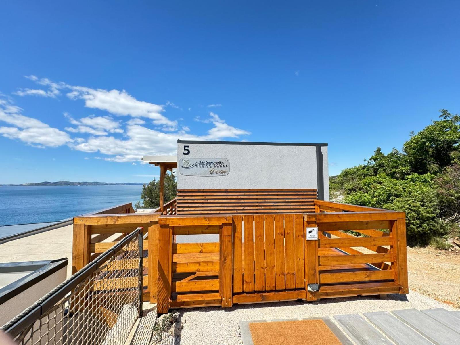 D-View Premium Mobile Home - Panoramic Seaview - 150 M From Beach, Free Parking Drage Zewnętrze zdjęcie