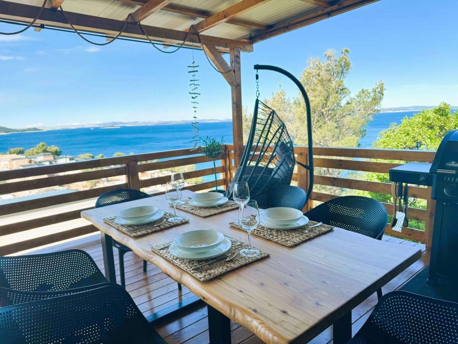 D-View Premium Mobile Home - Panoramic Seaview - 150 M From Beach, Free Parking Drage Zewnętrze zdjęcie