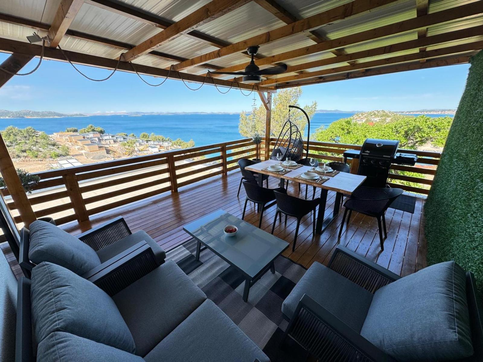 D-View Premium Mobile Home - Panoramic Seaview - 150 M From Beach, Free Parking Drage Zewnętrze zdjęcie
