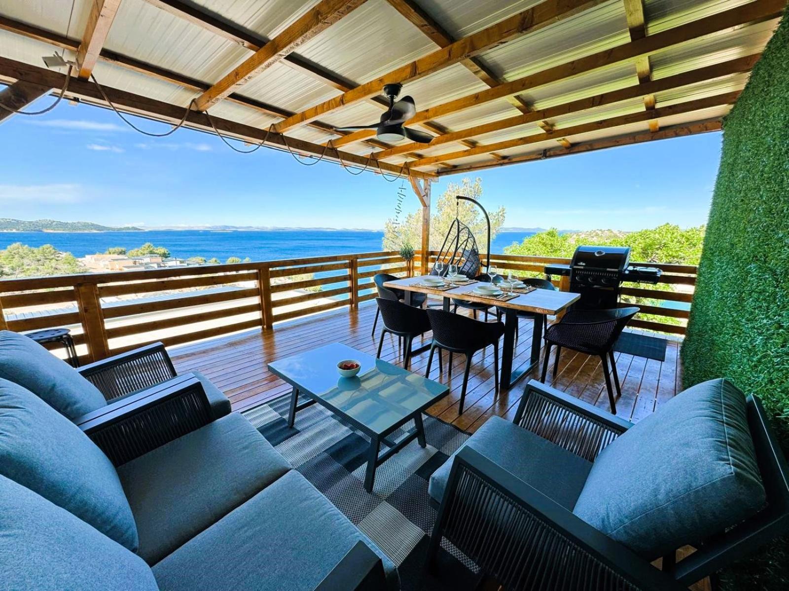 D-View Premium Mobile Home - Panoramic Seaview - 150 M From Beach, Free Parking Drage Zewnętrze zdjęcie