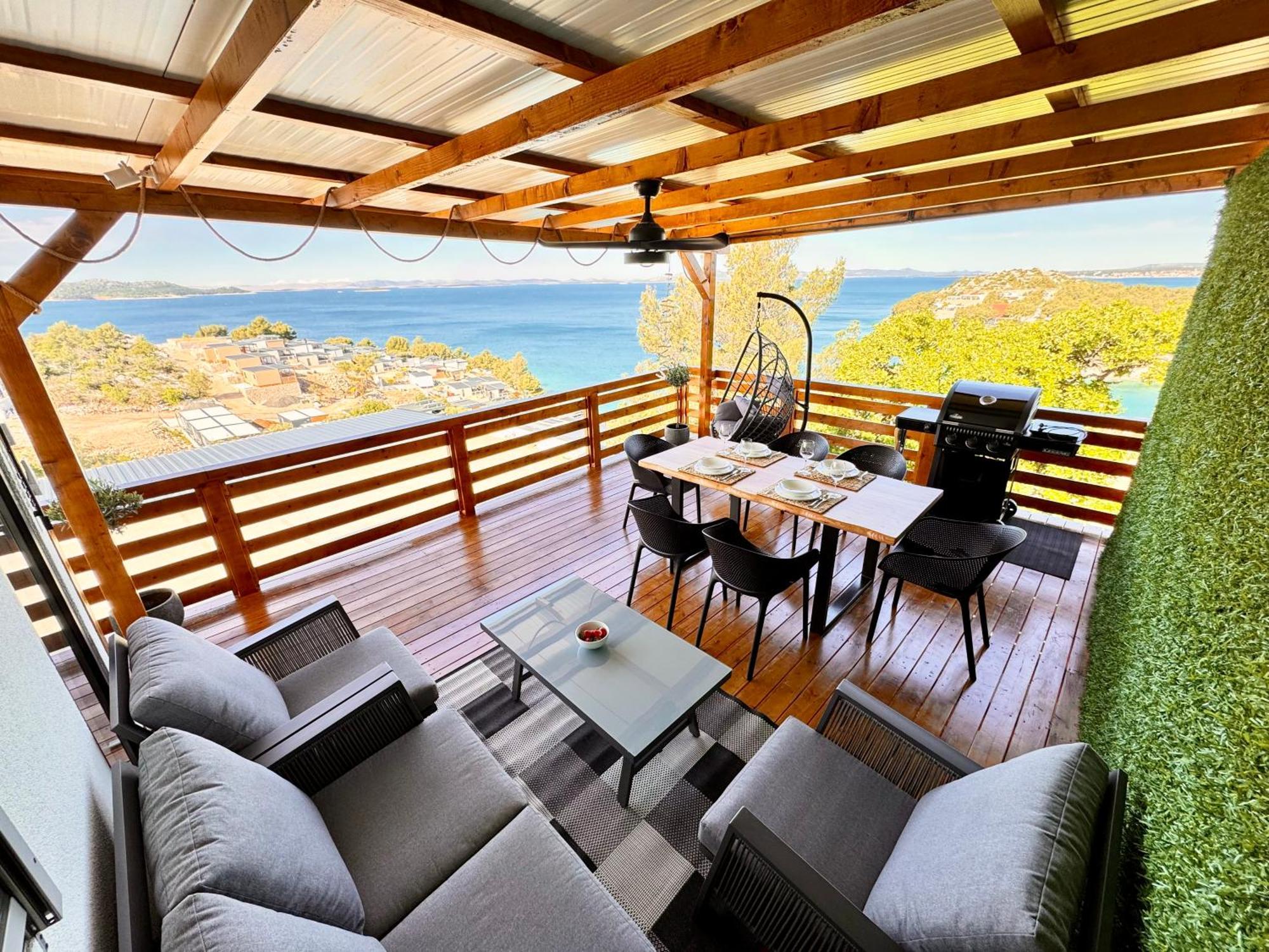 D-View Premium Mobile Home - Panoramic Seaview - 150 M From Beach, Free Parking Drage Zewnętrze zdjęcie